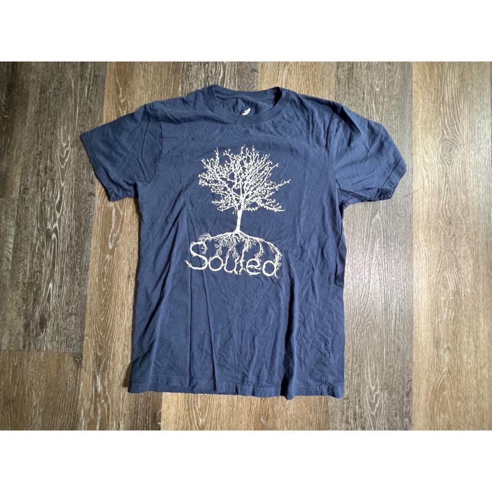 League Graphic Tee Mens Medium Blue Souled Tree Roots Short Sleeve Shirt